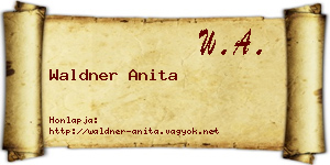 Waldner Anita névjegykártya